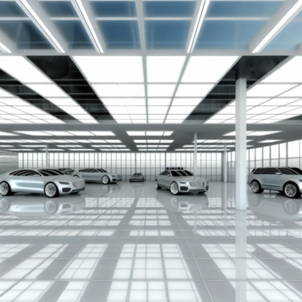 Minimalistyczny salon samochodowy