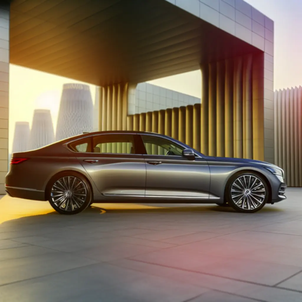 Luksusowy sedan z zewnątrz