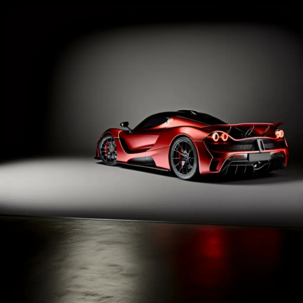 Elegancki samochód sportowy w studio